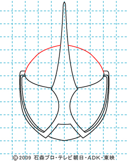 仮面ライダーW（ダブル）アクセルの描き方04