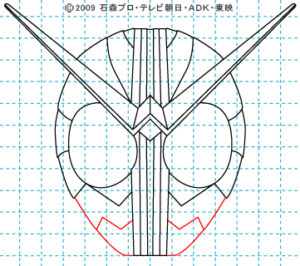 仮面ライダーW（ダブル）の描き方09