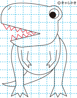ティラノサウルスの描き方（初級）06